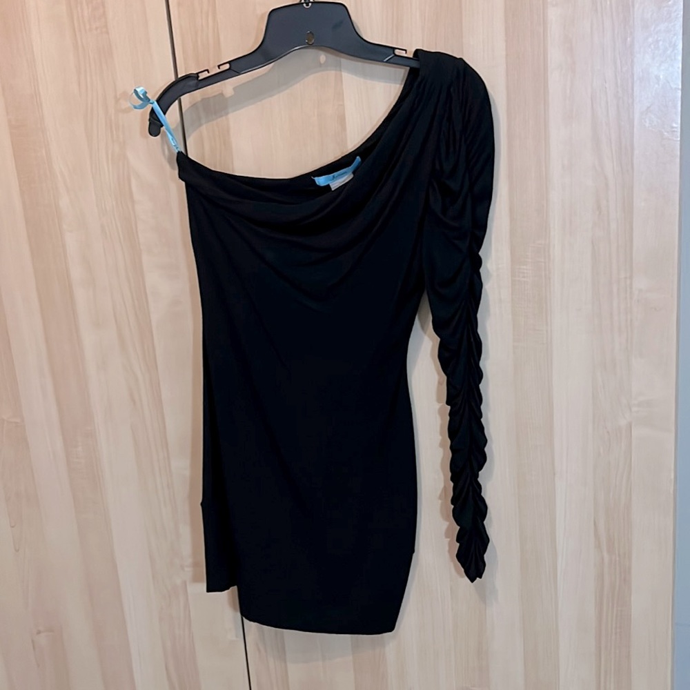Black one shoulder dress